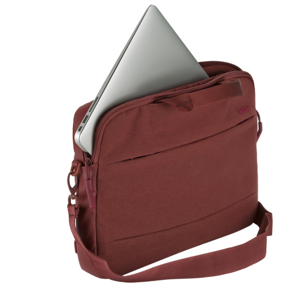 Incase 15*11” Laptop shoulder bag  - Burgundy